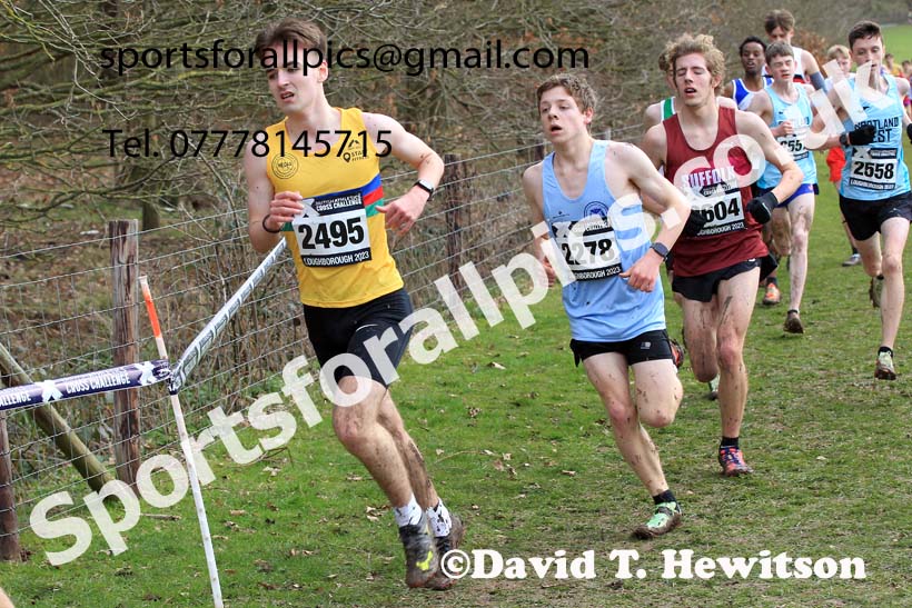 Mens Under-17s 2023 UK CAU Inter Counties Cross Country Champs, Prestwold Hall, Loughborough. Photo: David T. Hewitson/Sports for All Pics